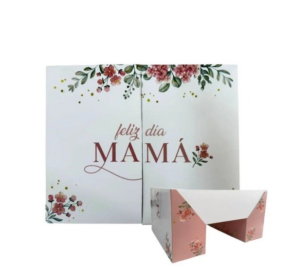 Producto - CAJA BANDEJA MESA FELIZ DIA MAMA CON FLORCITAS X1U. MORRONI
