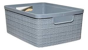 Producto - CANASTO SIMIL YUTE RECTANGULAR CHICO 12 L