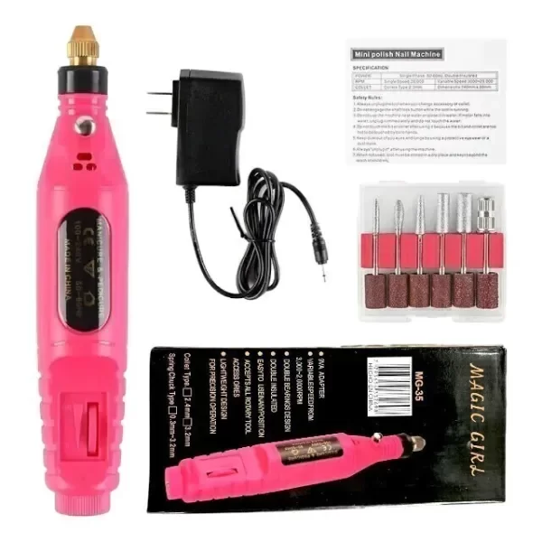 Producto - torno mini para uñas fuscia