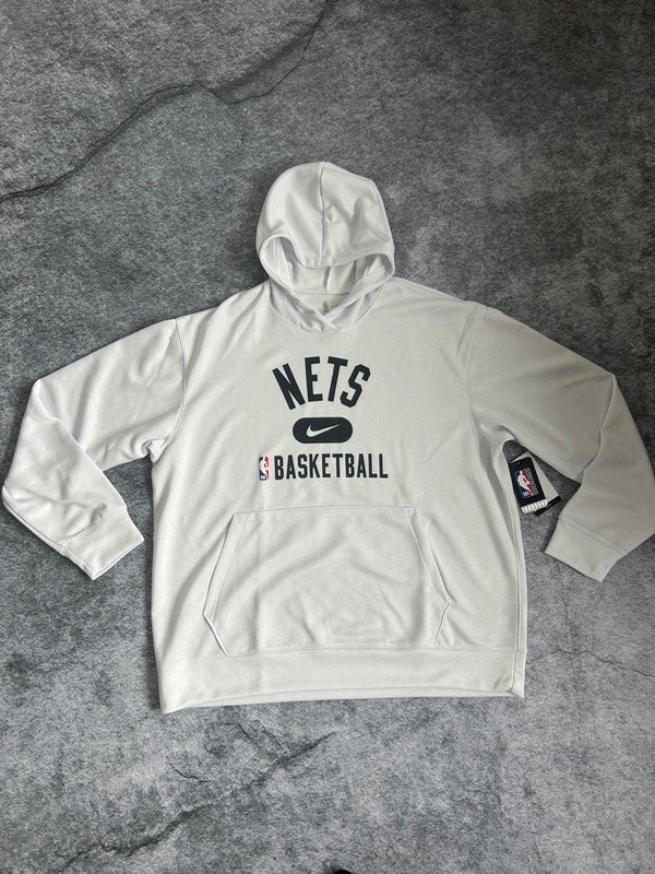 Producto - Brooklyn Nets White Spotlight On Court Performance Practice Pullover Hoodie