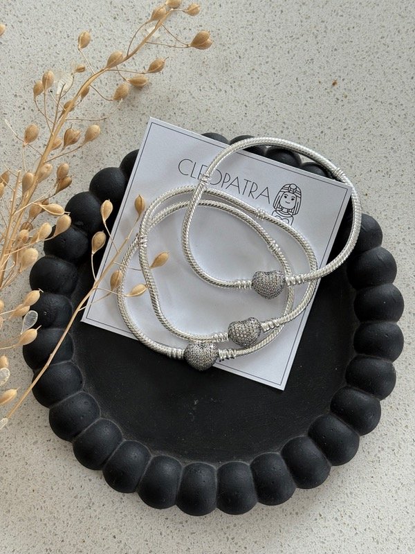 Producto - pulsera pando corazón esterlina