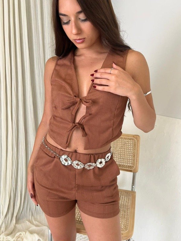 Producto - Conjunto waffle saquito y short