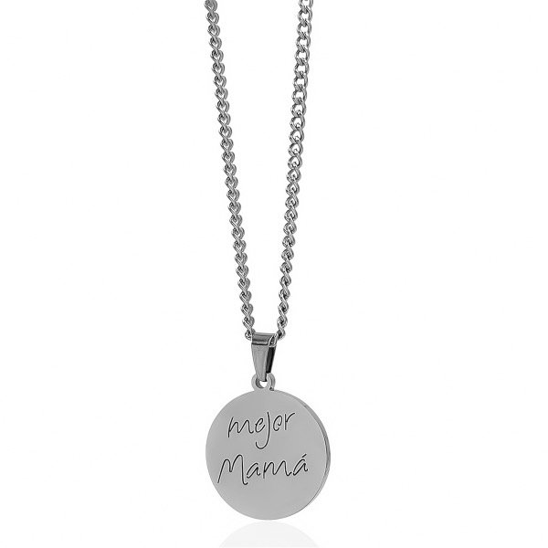 Producto - Collar de acero quirúrgico con dije . Mejor Mama