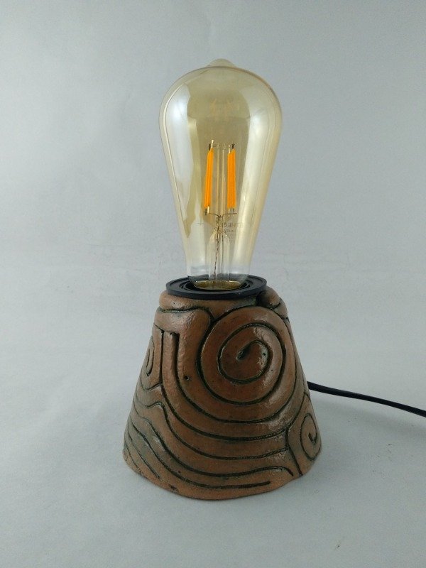 Producto - Lámpara de Mesa / Velador Artesanal Edición espiral - 1
