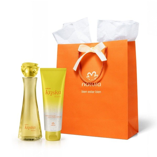 Producto - Regalo Kriska Flores: eau de toilette 100ml + jabón líquido iluminador + bolsa - 0