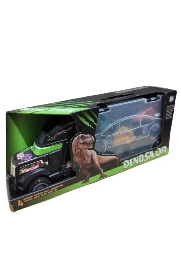 Producto - Mini Camion Transportador 3 Autitos Pull Back Dinosaur Truck - 0