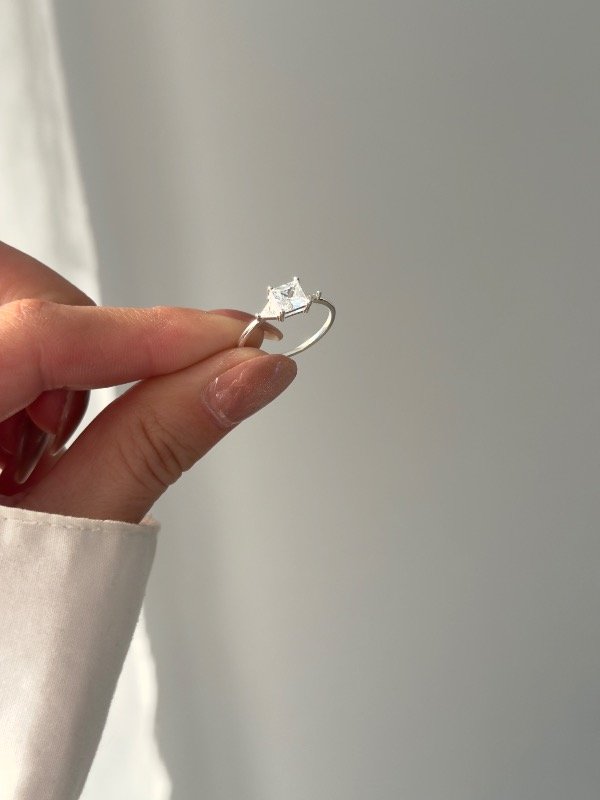 Producto - Anillo compromiso cubic cuadrado - 1