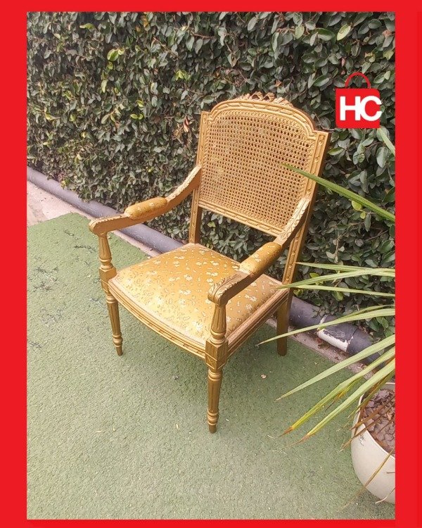Producto - Juego de comedor antiguo estilo Luis XVI (4 sillas + 2 sillones de cabecera) - 6