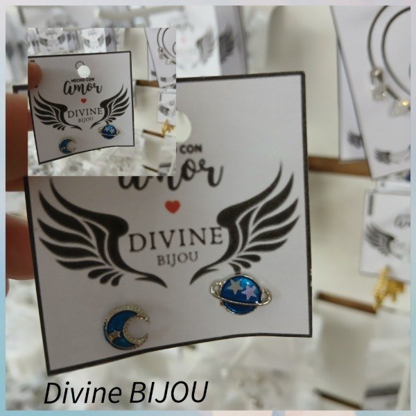 Producto - Aros planeta azul acero