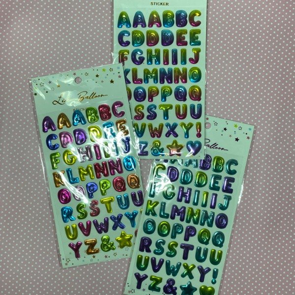 Producto - Sticker letras - Estilo globo