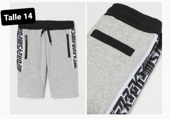 Bermuda HyM frizada talle 14 gris
