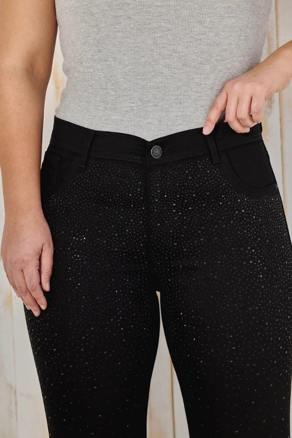 Producto - Jean CHUPIN CENITHO brillos negro y stone - elastizado - 1