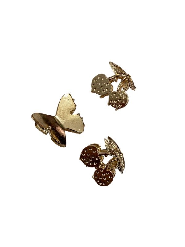 Producto - MINIBOCHE DORADO MARIPOSA O CEREZA 2.5CM 106132