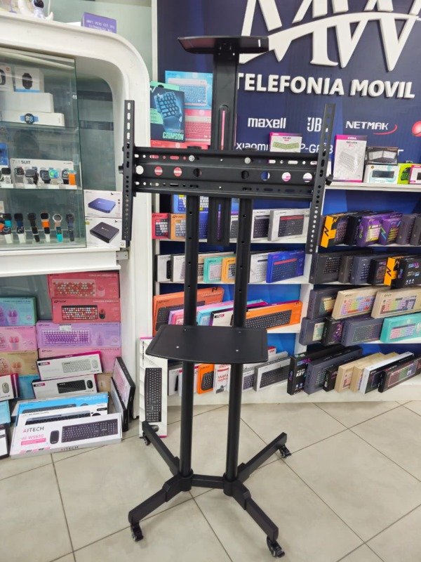 Producto - Soporte TV LED 32" a 75" Pie con Ruedas y Estante Netmak NM-ST37 - 1