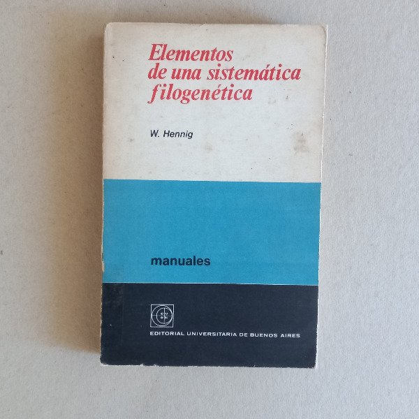 Producto - Elementos de una sistemática filogenética, Willi Hennig (Detalles)