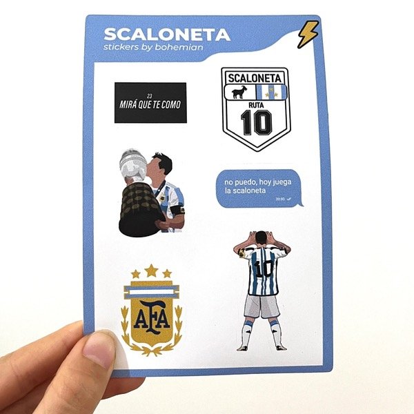 Producto - MUCHACHOS planchita troquelada x6 stickers - Selección