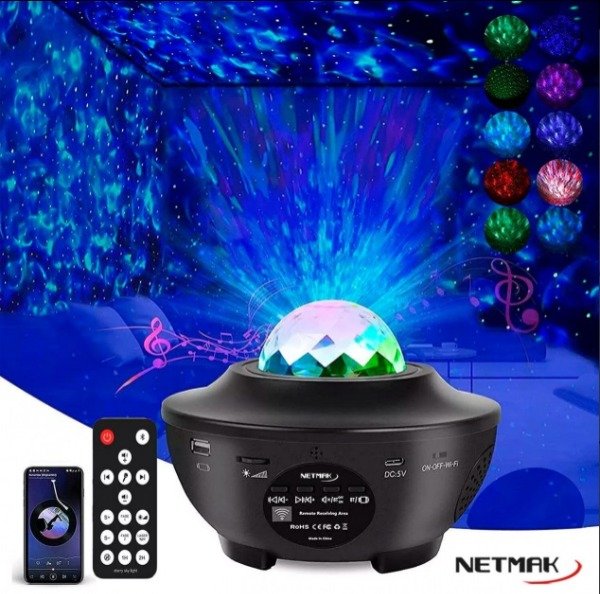 Producto - Lampara velador proyector de galaxia y estrellas -led rgbw -4 colores combinable