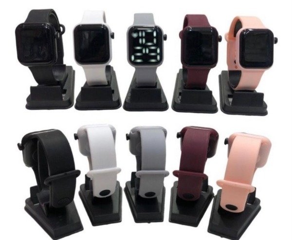 Producto - Reloj digital led blanco cuadrado Unisex