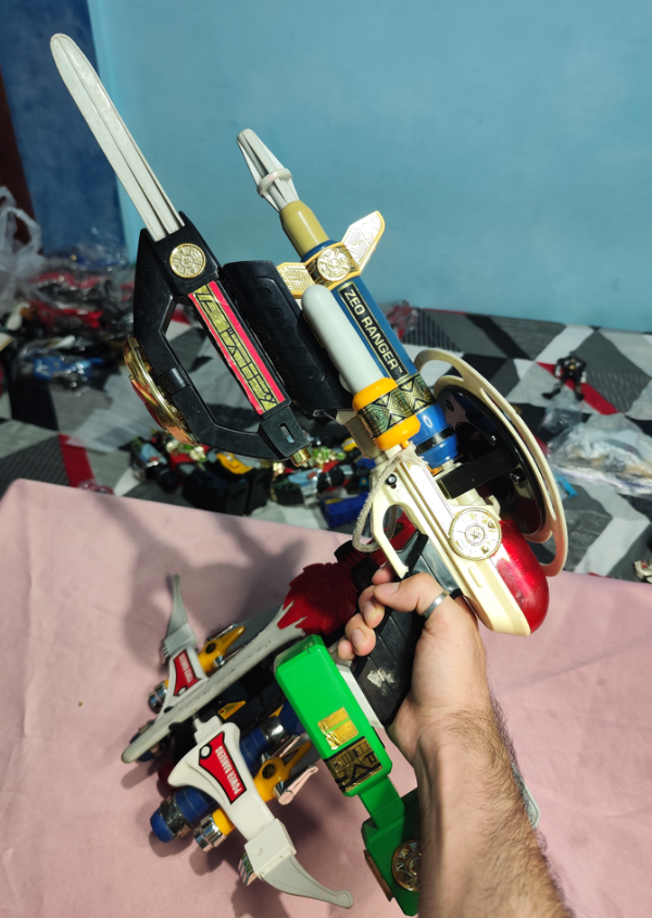 Producto - Set Armas x7 Zeo Power Ranger Blaster 1996 Original Bandai - 0