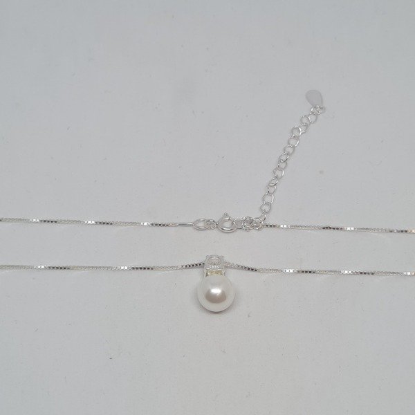 Producto - Collar perla plata