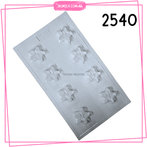 Producto - Molde Placa Estrellas Chocolate  - Molde 2540