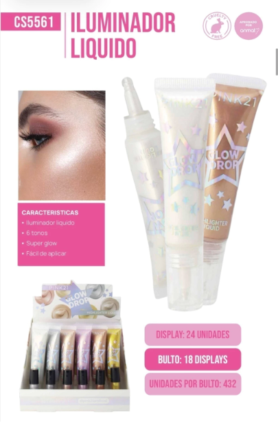 Producto - Iluminador liquido Glow Drop PINK 21