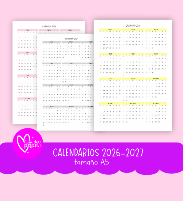 Producto - CALENDARIOS 2026/2027