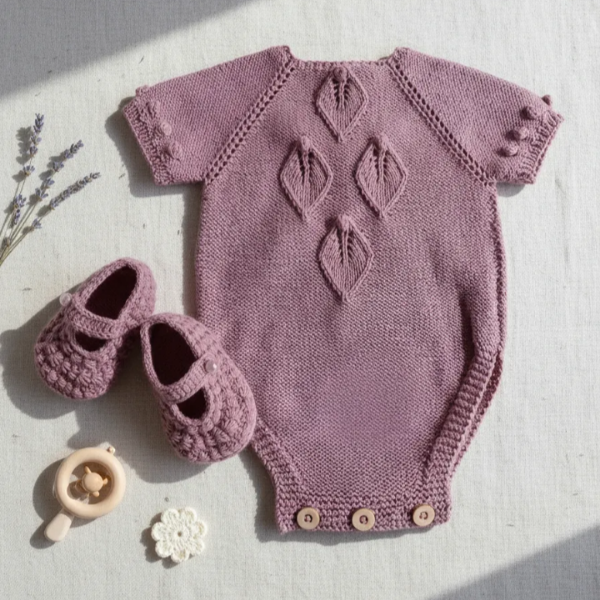 Producto - Body zapatitos Clarita (3a6 meses) rosa viejo