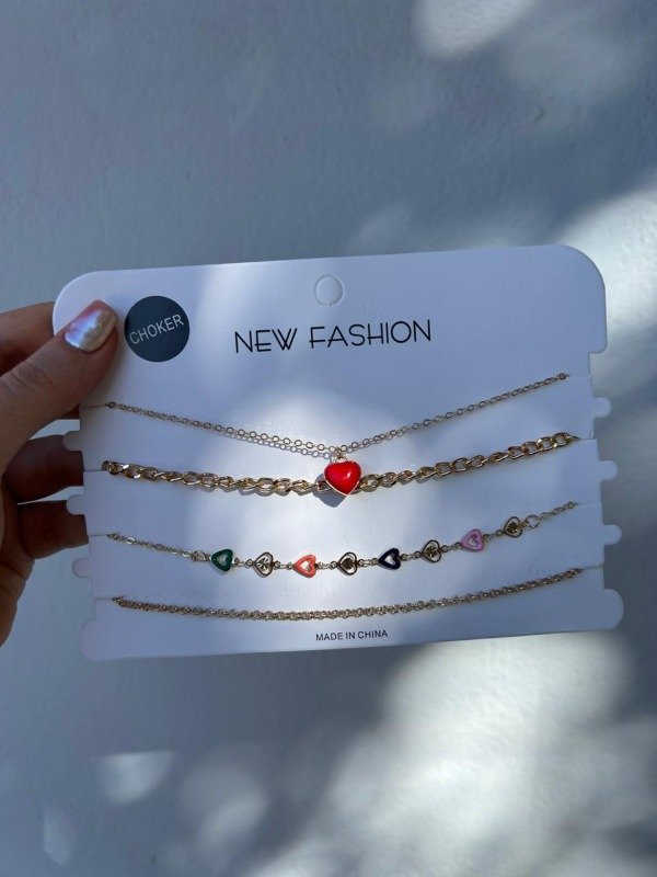 Producto - Set CHOKER x 4 - CORAZÓN