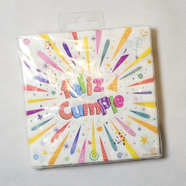 Producto - Servilletas FELIZ CUMPLE MULTICOLOR