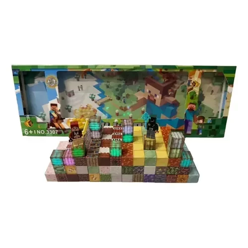 Producto - JG159969 MINECRAFT BLOQUES X100 PIEZAS CON PIEZAS LUMINOSAS
