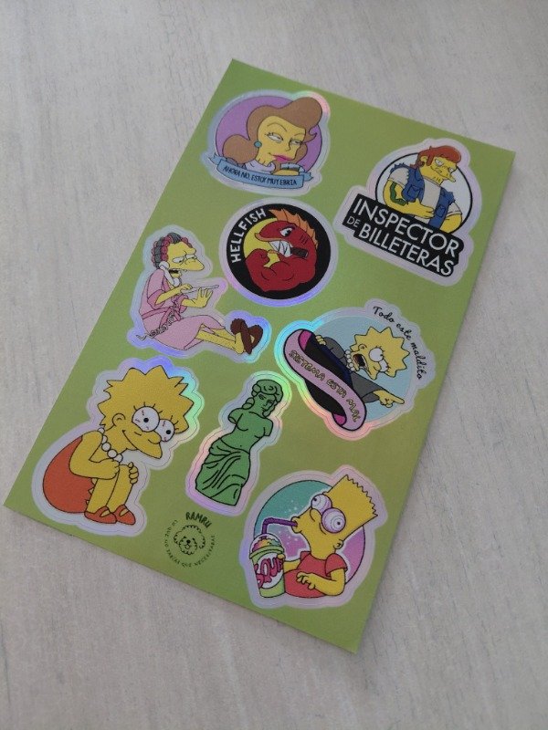 Producto - Planchitas de stickers - Los Simpson #006
