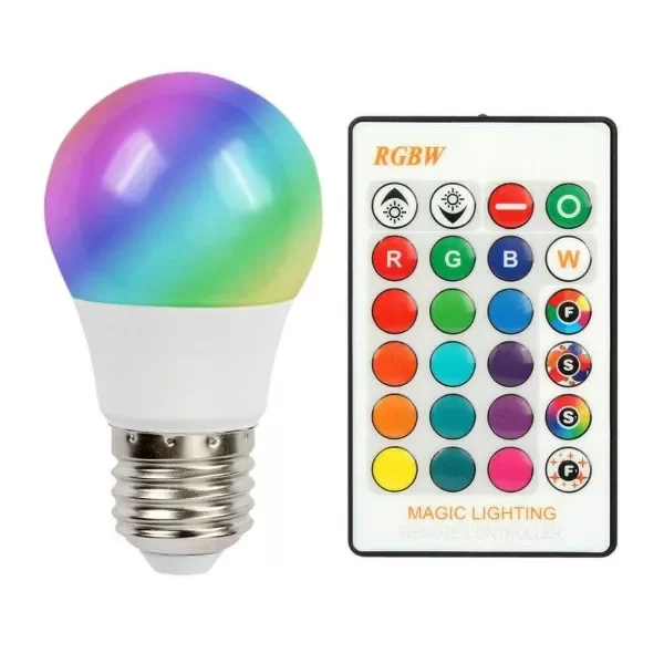 Producto - Foco Bombilla de Color con control remoto RGB