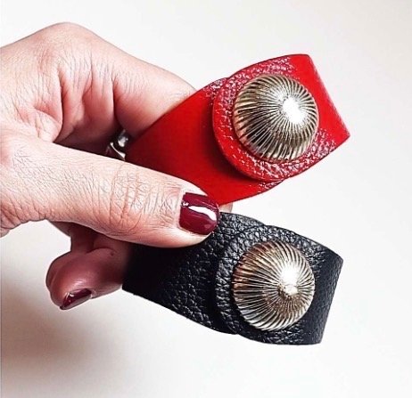 Producto - Brazalete cuero Paz negro