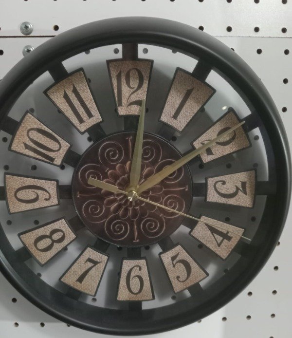 Producto - RELOJ NUMEROS MARRONES -Negro
