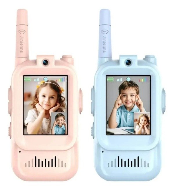 Producto - SQ-XJ05 WALKIE-TALKIES CON VIDEO 2 POR CAJA CELESTE X1 ROSA X1 - 1