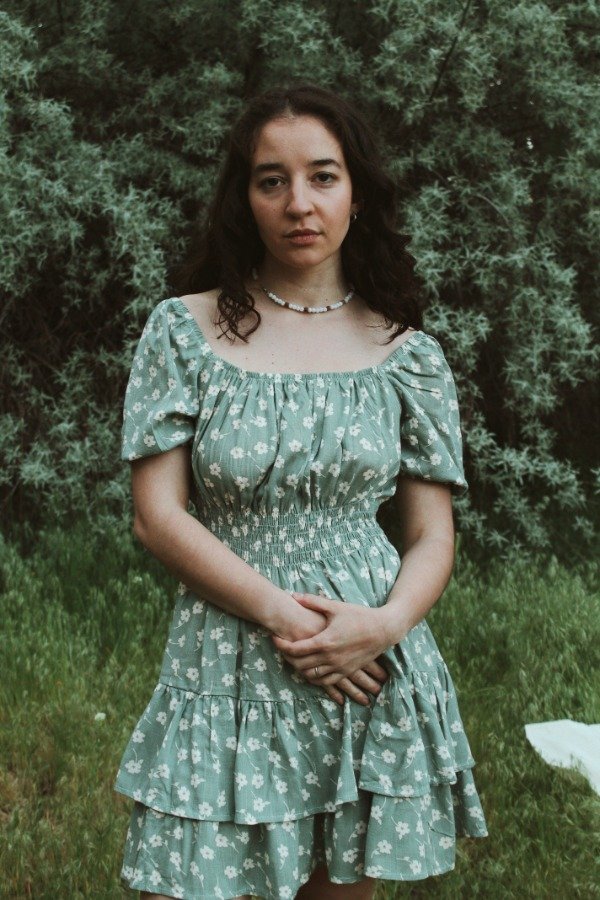 Producto - Vestido corto con volados estampado floral