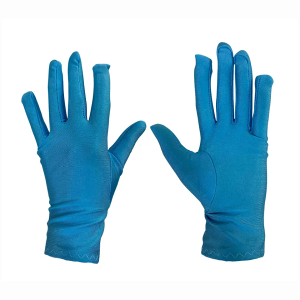Producto - Guantes de tela cortos color celeste