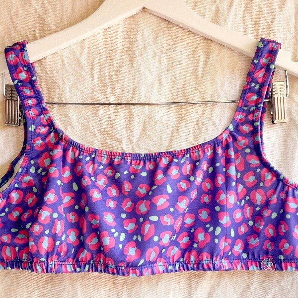 Producto - Corpiño top animal print azul