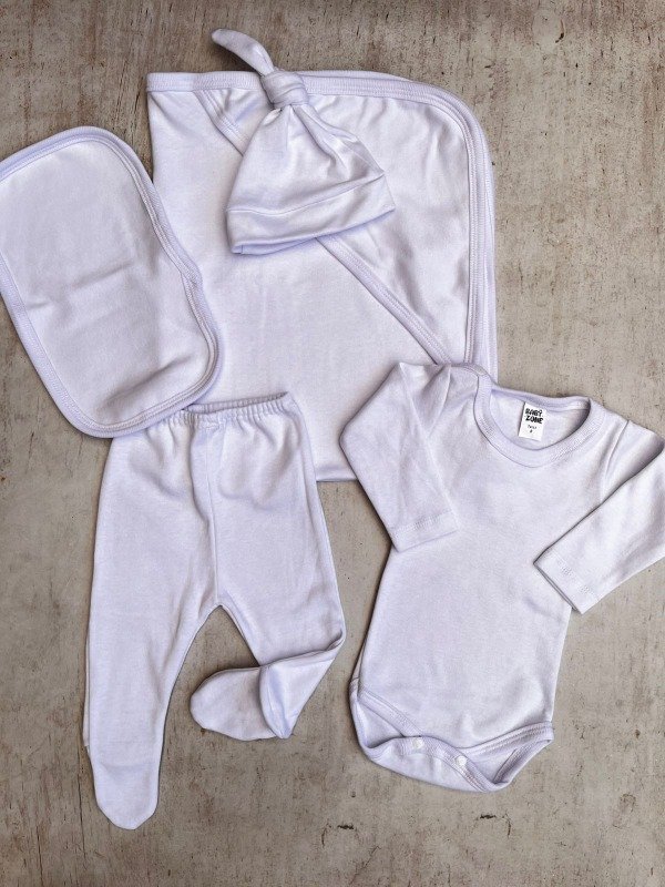 Producto - Set 5 prendas blanco liso (precio x2 sets enteros)