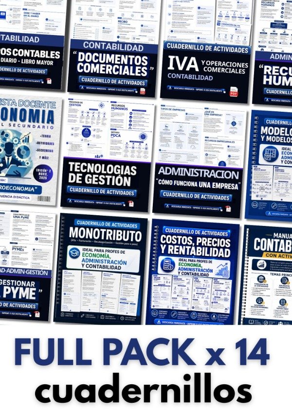 Producto - FULL PACK 14 CUADERNILLOS DE ACTIVIDADES