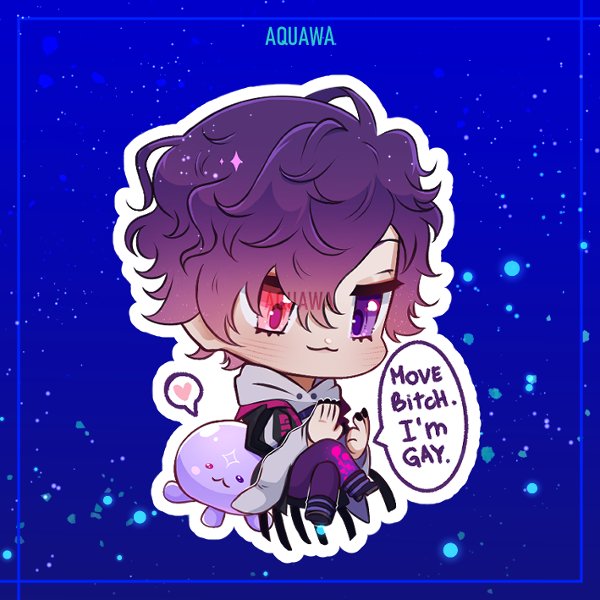 Producto - Sticker de Uki Violeta