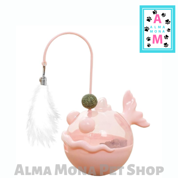 Producto - JUGUETE INTERACTIVO PARA GATOS CON CATNIP BALLENITA DISPENSA ALIMENTO