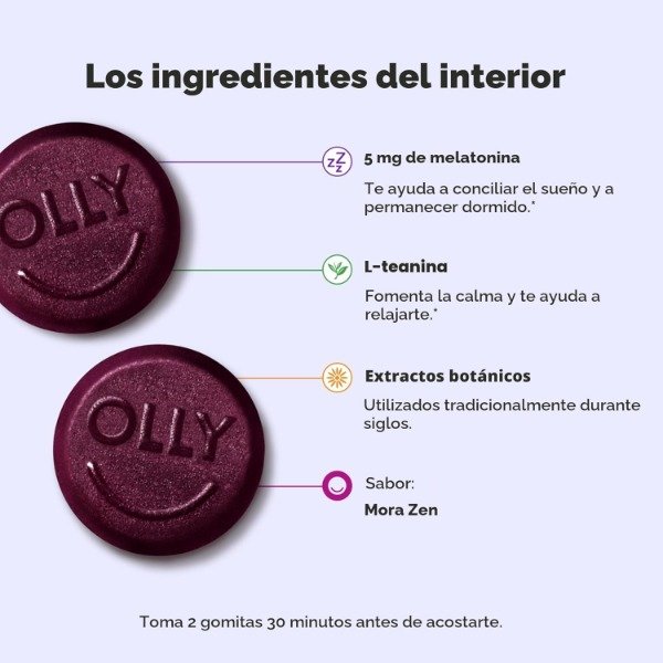 Producto - OLLY - Gomitas extrafuertes para dormir 5mg melatonina (50 gomitas) - 2