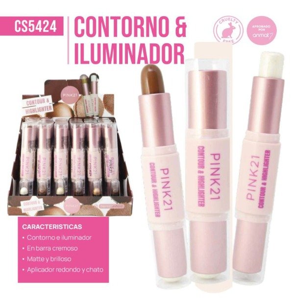 Producto - CONTORNO + ILUMINADOR - PINK 21