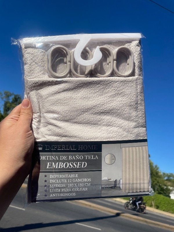 Producto - Cortina de baño de tela Embossed