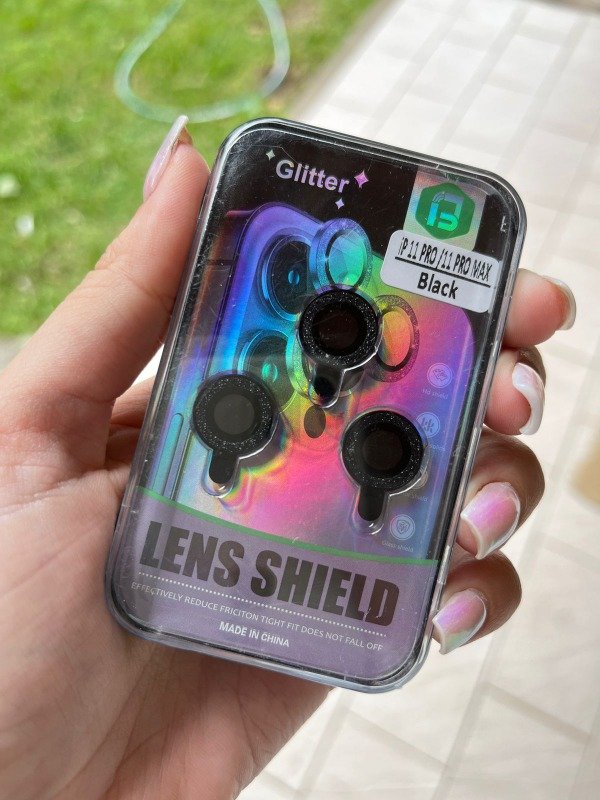 Producto - Iph 11 pro y iph 11 pro max / iph 12 pro protector de camara brillo negro