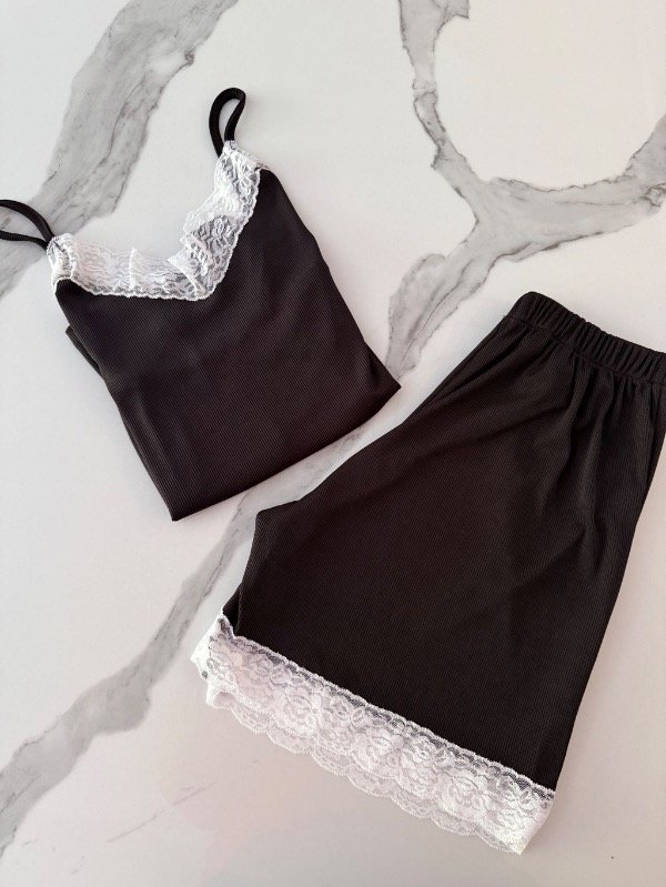 Producto - Pijama morley negro blanco