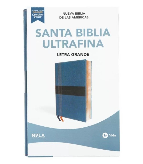 Producto - BIBLIA NBLA ULTRAFINA LETRA GRANDE - Imitación Piel Azul - 1