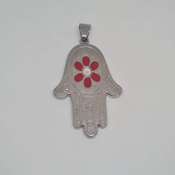 Producto - Dije Manito con Flor Roja